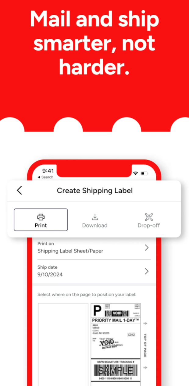 Stamps.com Android app screenshot
