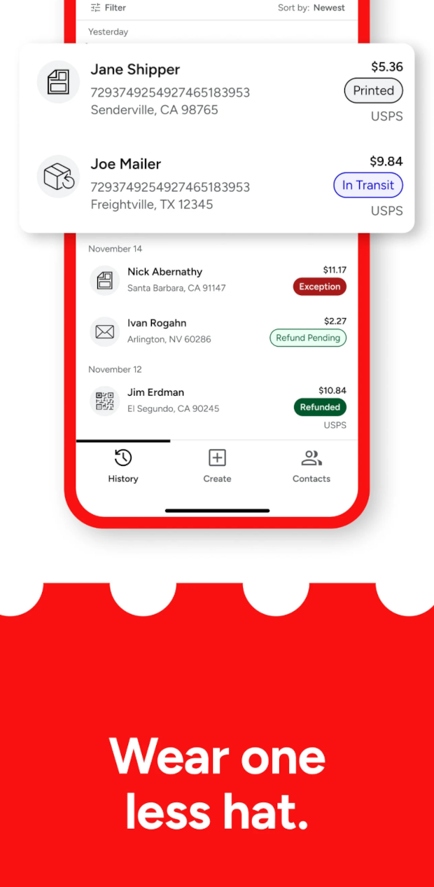 Stamps.com Android app screenshot
